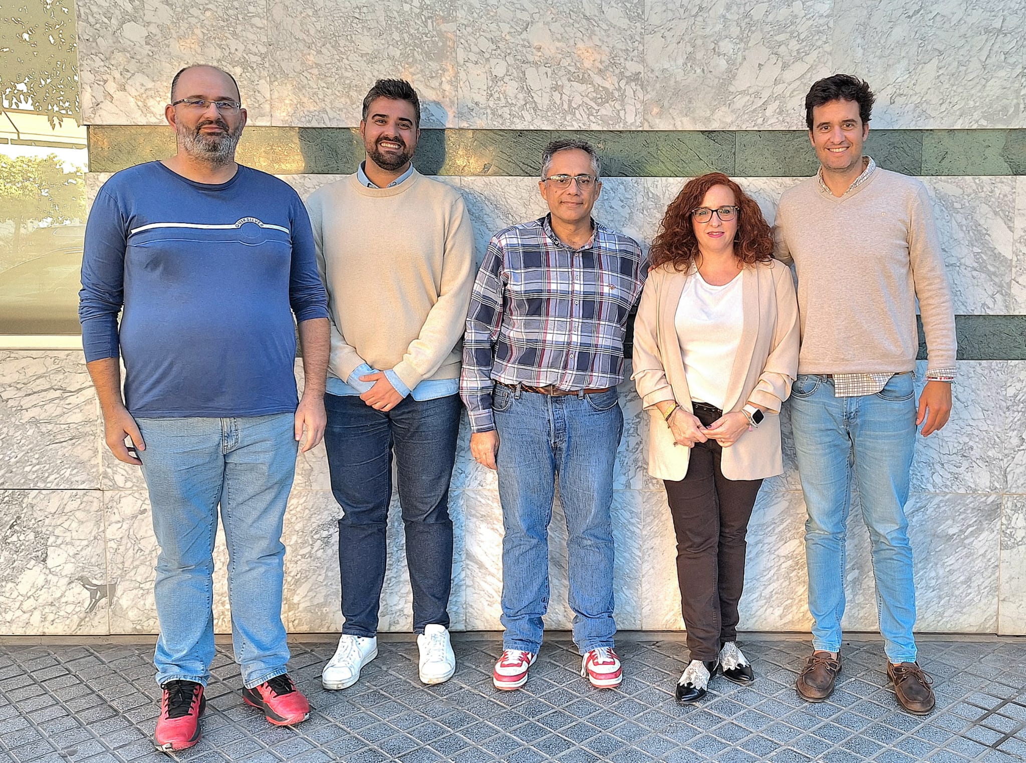 Antonio David Jiménez, Alejandro López, Antonio Raya, Rosa Gema García y Lalo Rodríguez