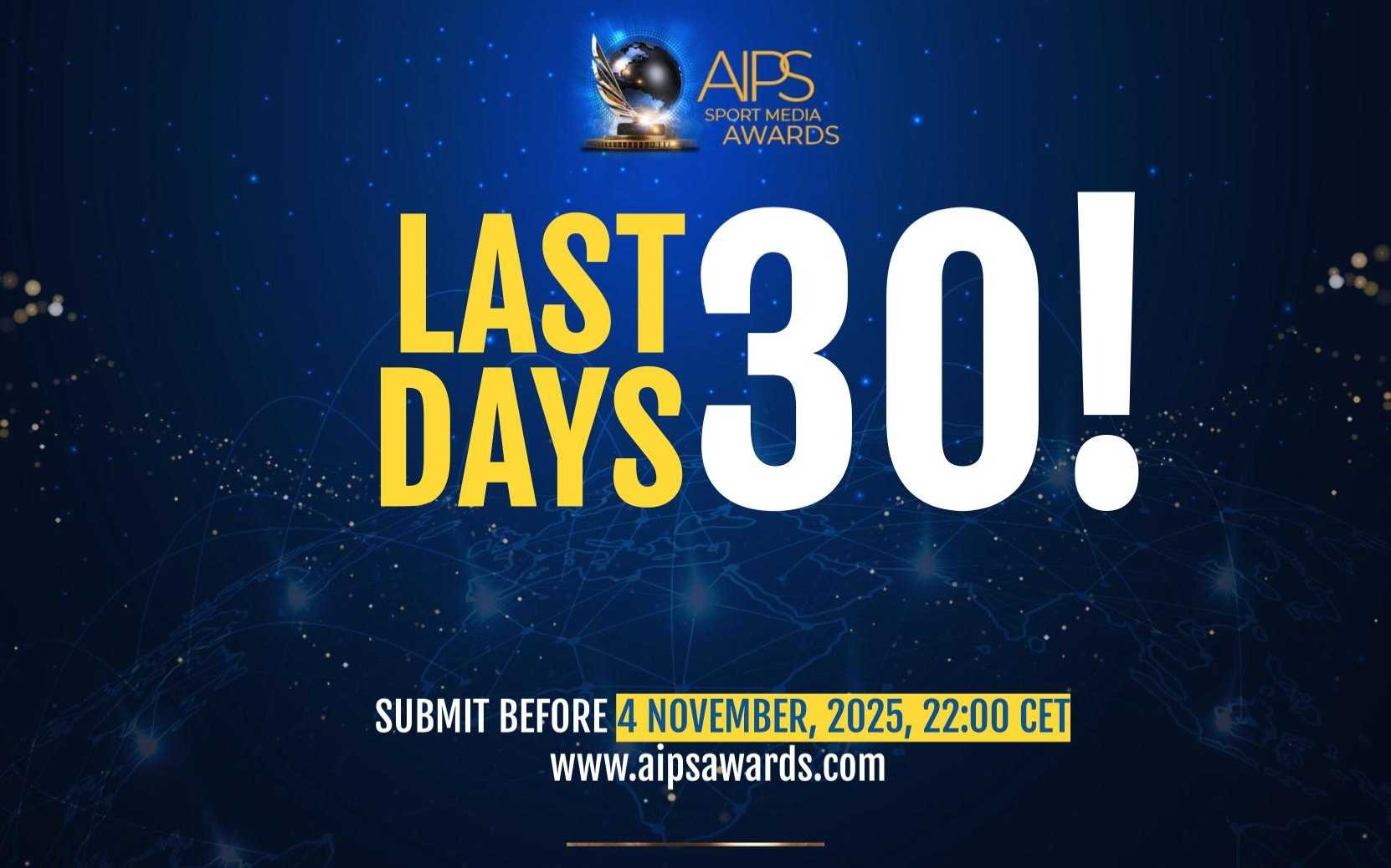 Se acerca la fecha límite para los Premios AIPS de 2025