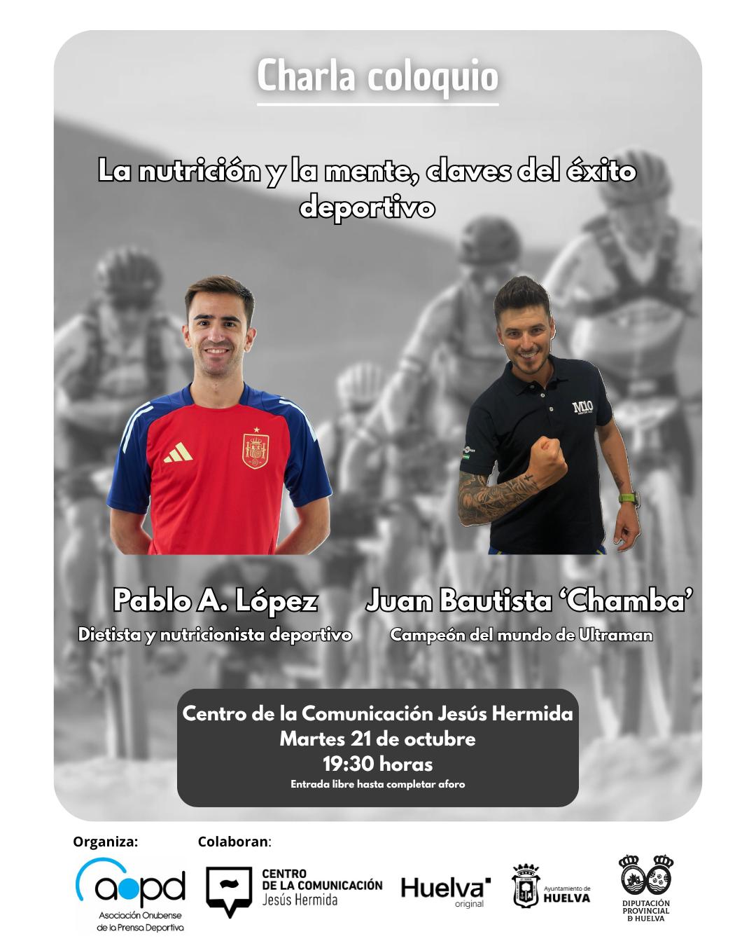 La AOPD organiza una charla sobre nutrición y mente en el deporte con Pablo López y Chamba