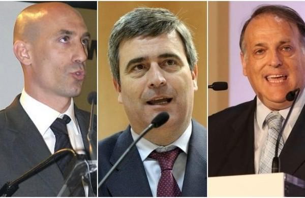 Rubiales, Cardenal y Tebas, en los cursos de El Escorial.