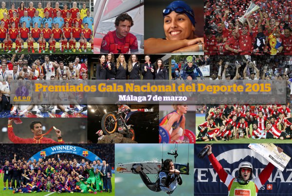 Mosaico de alguno de los premiados de cara a la gala del deporte de Málaga